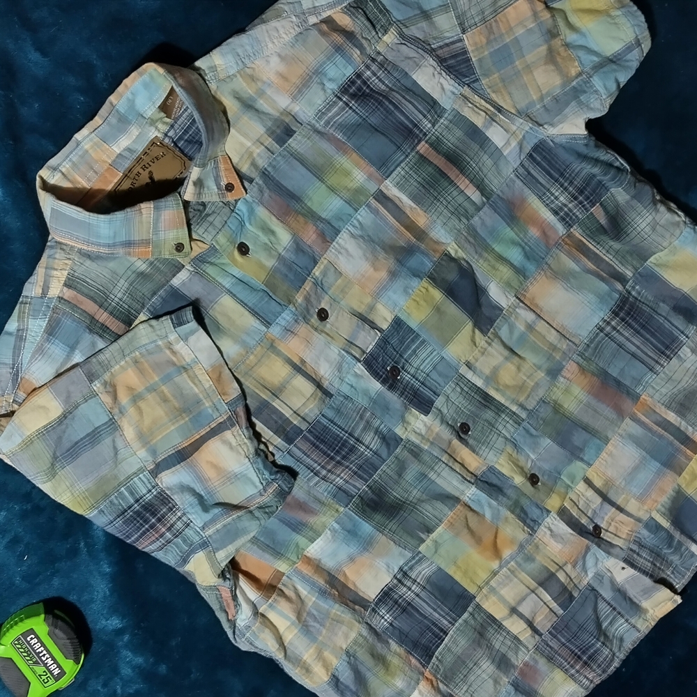 Men's Multicolor Plaid Casual Button Down Shirt